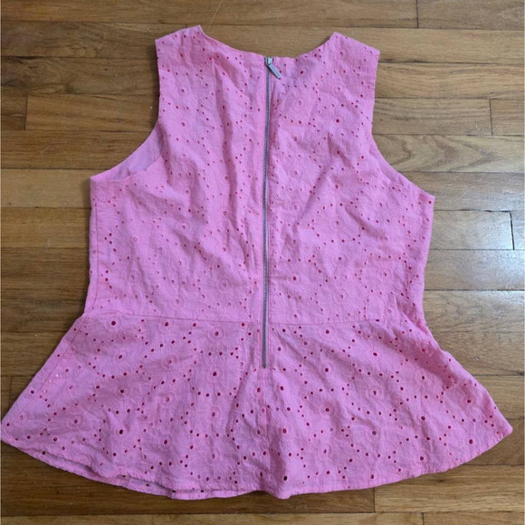 Michael Kors Sleeveless Blouse Top w/ Zipper Back Pink Large A001344 - Picture 2 of 8